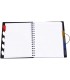 Cuaderno espiral liderpapel a5 micro executive tapa plastico 100h 80 gr cuadro 5mm 5 separadores con gomilla negro