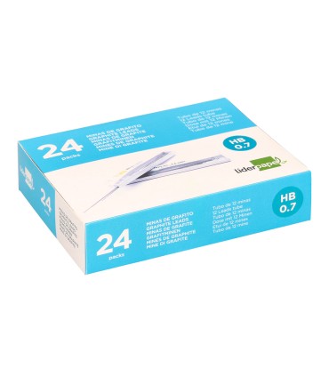 Minas liderpapel grafito 07 mm hb tubo de 12 minas