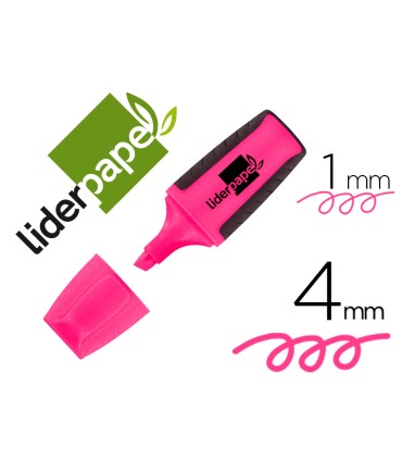 Rotulador liderpapel mini fluorescente rosa