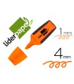 Rotulador liderpapel mini fluorescente naranja