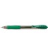 Boligrafo pilot g 2 verde tinta gel retractil sujecion de caucho