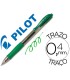 Boligrafo pilot g 2 verde tinta gel retractil sujecion de caucho