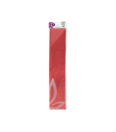 Papel crespon liderpapel 50 cm x 25m metalizado rojo