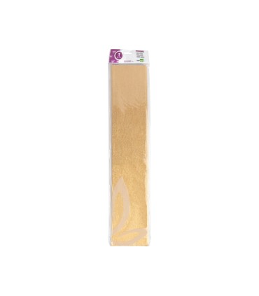 Papel crespon liderpapel 50 cm x 25m metalizado oro