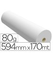 Papel reprografia ppc para plotter 594x170mt 80 gr