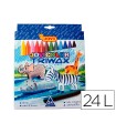 Lapices cera jovicolor triangular triwax 24 unidades colores surtidos