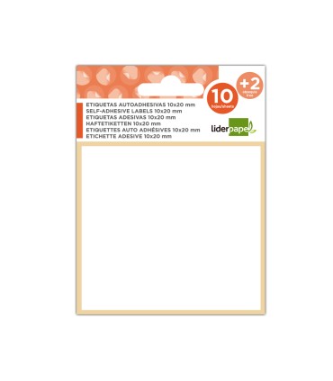 Etiquetas liderpapel sobre de 10 h 2 h obsequio 53x82 mm 2 unidades por hoja