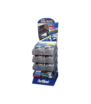 Rotulador artline pizarra verde negra epw 4 expositor de 48 unidades colores surtidos