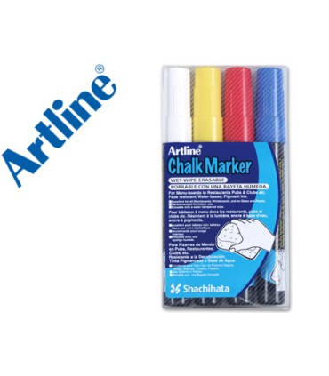 Rotulador artline pizarra verde negra epw 4 st bolsa de 4 unidades colores surtidos