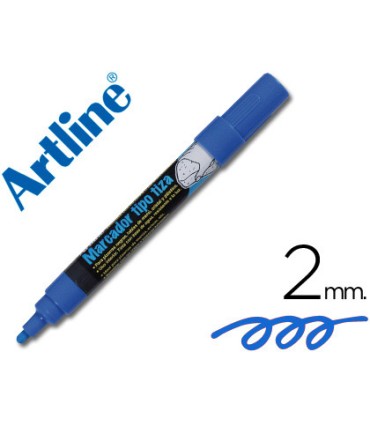 Rotulador artline pizarra verde negra epw 4 az color azul bolsa de 4 unidades