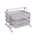 Bandeja sobremesa metalica q connect kf00822 rejilla plata 3 bandejas movibles 350x278x275 mm