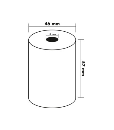 Rollo sumadora termico q connect 57 mm ancho x 47mm diametro para maquinas tarjetade creditos sin bisfenol a