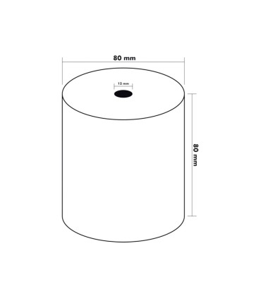 Rollo sumadora termico q connect 80 mm ancho x 80 mm diametro sin bisfenol a