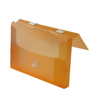 Carpeta beautone portadocumentos broche polipropileno din a4 naranja transparente