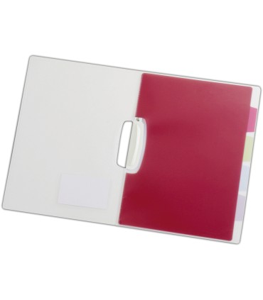 Carpeta liderpapel dossier pinza lateral polipropileno din a4 transparente con separadores