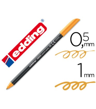 Rotulador edding punta fibra 1200 naranja neon n66 punta de fibra 05 mm