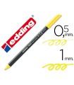 Rotulador edding punta fibra 1200 amarillo neon n.65 punta de fibra 0,5 mm