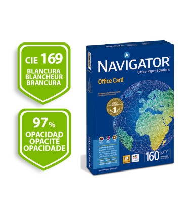 Papel fotocopiadora navigator din a4 160 gramos papel multiuso ink jet y laser paquete de 250 hojas