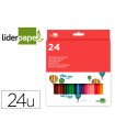 Lapices de colores liderpapel caja de 24 unidades colores surtidos