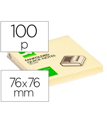 Bloc de notas adhesivas quita y pon q connect 76x76 mm zig zag