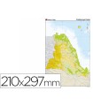 Mapa mudo color din a4 cataluña fisico