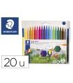 Rotulador staedtler noris 326 slim estuche carton 80% reciclado de 20 unidades colores surtidos