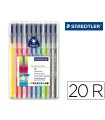 Rotulador staedtler triplus color 323 estuche de 20 unidades colores surtidos