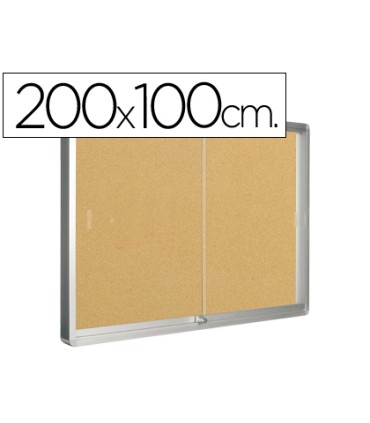 Vitrina de anuncios q connect marco de aluminio 1000 x 2000 mm