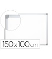 Pizarra blanca q-connect lacada magnetica marco de aluminio 150x100 cm