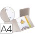 Carpeta liderpapel 2 anillas redondas mini 15 mm 49074 polipropileno din a4 transparente