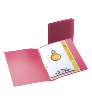 Carpeta liderpapel 2 anillas redondas mini 15 mm 49070 polipropileno din a4 rojo translucido