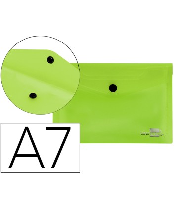 Carpeta liderpapel dossier broche 44223 polipropileno din a7 verde translucido