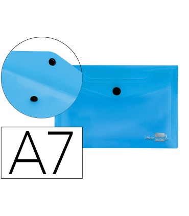 Carpeta liderpapel dossier broche 44222 polipropileno din a7 azul translucido