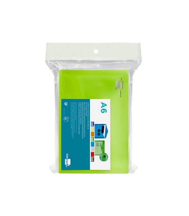 Carpeta liderpapel dossier broche 44233 polipropileno din a6 verde translucido