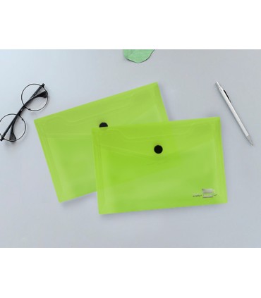 Carpeta liderpapel dossier broche 44233 polipropileno din a6 verde translucido