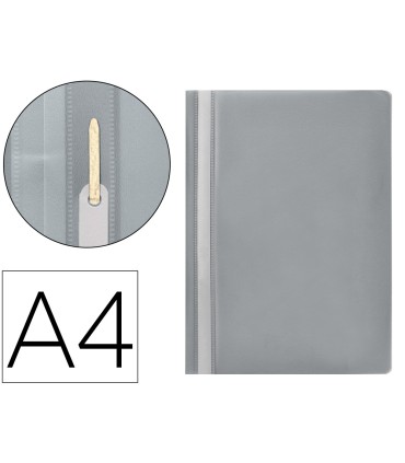 Carpeta dossier fastener plastico q connect din a4 gris