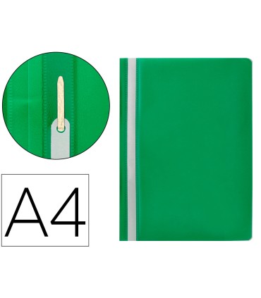 Carpeta dossier fastener plastico q connect din a4 verde