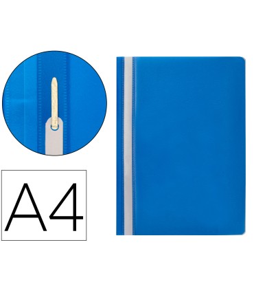 Carpeta dossier fastener plastico q connect din a4 azul