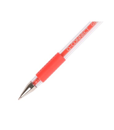 Boligrafo q connect tinta gel rojo 07 mm sujecion de caucho