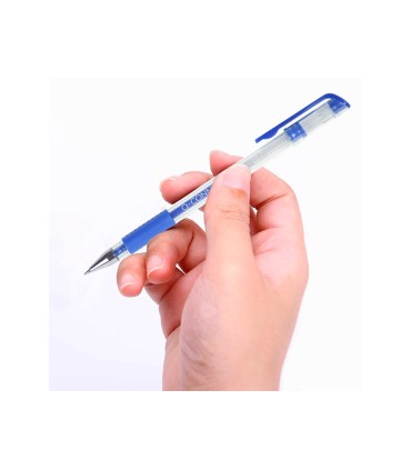 Boligrafo q connect tinta gel azul 07 mm sujecion de caucho