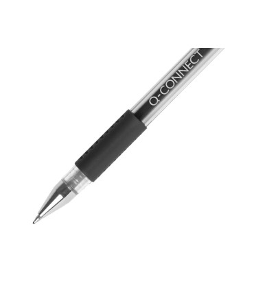 Boligrafo q connect tinta gel negro 07 mm sujecion de caucho