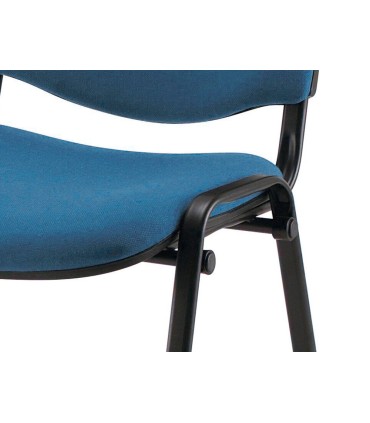 Silla apilable q connect brazos cortos tapizada sin ruedas 910 mm alto 460mm largo440 mm profundidad azul