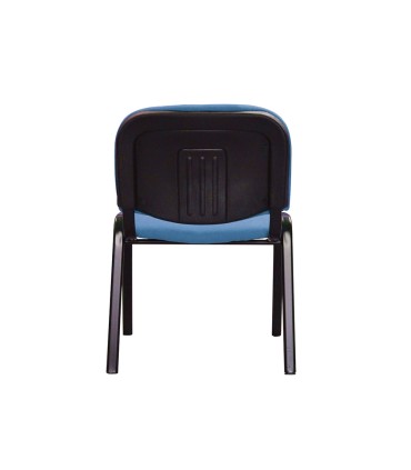 Silla apilable q connect brazos cortos tapizada sin ruedas 910 mm alto 460mm largo440 mm profundidad azul