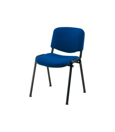 Silla apilable q connect brazos cortos tapizada sin ruedas 910 mm alto 460mm largo440 mm profundidad azul