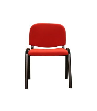 Silla apilable q connect brazos cortos tapizada sin rueds 910 mm alto 460 mm largo440 mm profundidad roja