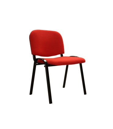 Silla apilable q connect brazos cortos tapizada sin rueds 910 mm alto 460 mm largo440 mm profundidad roja