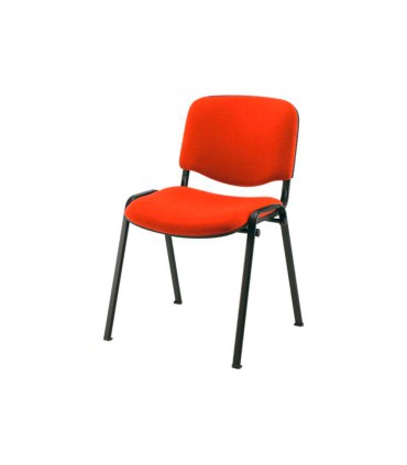 Silla apilable q connect brazos cortos tapizada sin rueds 910 mm alto 460 mm largo440 mm profundidad roja