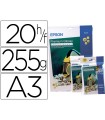 Papel fotografico epson din a3 premium glossy 255 gr pack de 20 hojas
