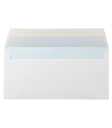 Sobre liderpapel n9 blanco comercial normalizado 120x176mm tira de silicona caja de 500 unidades