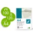 Papel verjurado liderpapel a4 120g m2 crema paquete de 100 hojas